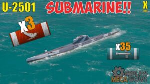 Submarine U-2501 3 Kills & 184k Damage | World of Warships Gameplay