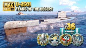 Submarine U-2501: 4,9k base XP game - World of Warships