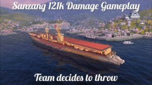World of Warships Blitz: Sanzang 121k damage gameplay.