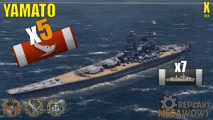 Yamato 5 Kills & 197k Damage | World of Warships Gameplay