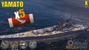 Yamato 5 Kills & 297k Damage | World of Warships Gameplay