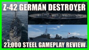 Z-42 German Destroyer World of Warships Wows Captain Skills DD Guide