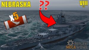 AIRCRAFT CARRIER?? Nebraska 5 Kills & 200k Damage | World of Warships Gameplay