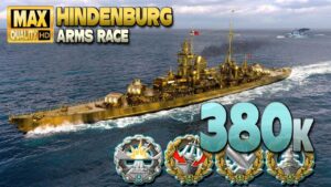 Cruiser Hindenburg: 380k on map Loop - World of Warships