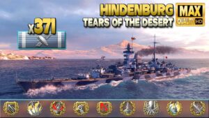 Cruiser Hindenburg: It´s raining medals on map Tears of the Desert - World of Warships