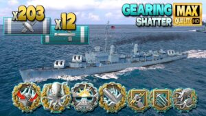 Destroyer Gearing with a big comeback right in time - World of Warships