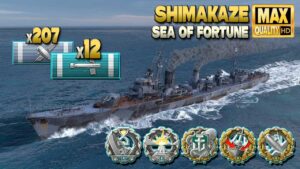 Destroyer Shimakaze: Exciting game on map Sea of Fortune  - World of Warships
