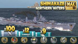 Destroyer Shimakaze: Finding right angle for nice hits - World of Warships