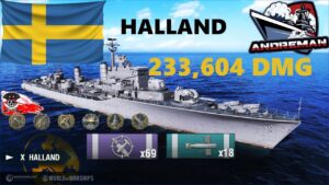Halland Szwedzki niszczyciel tier X World of warships (wows)