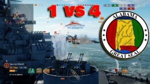 Insane Alabama 1 v 4 Brawl!  (World of Warships Legends)