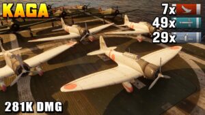 Kaga: dominated the battle with endless reserves
