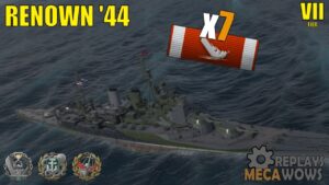 Renown '44 7 Kills & 193k Damage | World of Warships Gameplay