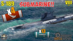 SUBMARINE S-189 4 Kills & 134k Damage | World of Warships Gameplay