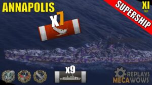 SUPERSHIP Annapolis 7 Kills & 254k Damage | World of Warships Gameplay