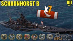Scharnhorst B 7 Kills & 225k Damage | World of Warships Gameplay