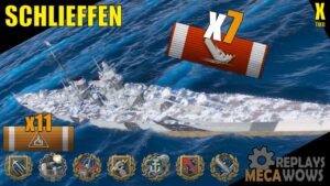 Schlieffen 7 Kills & 266k Damage | World of Warships Gameplay