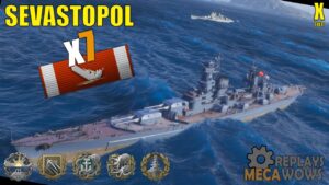 Sevastopol 7 Kills & 95k Damage | World of Warships Gameplay