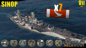 Sinop 7 Kills & 138k Damage | World of Warships Gameplay