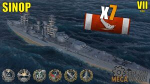 Sinop 7 Kills & 150k Damage | World of Warships Gameplay