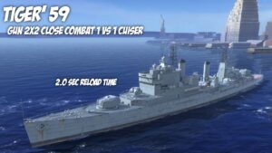 World of warships Blitz | TIGER'59 2x2 gun shell armor piercing