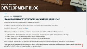 API wird aktualisiert & Testschiffänderungen! - World of Warships | [Info] [Deutsch] [60fps]