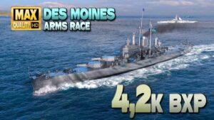 Cruiser Des Moines: 2,9sec reload for a 4k bxp game - World of Warships