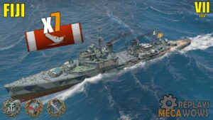 Cruiser Fiji 7 Kills & 129k Damage | World of Warships Gameplay
