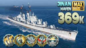 Cruiser Jinan: Last hope on map Haven - World of Warships