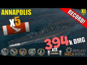 DAMAGE RECORD!  Annapolis 400k Damage & 5 Kills | World of Warships Gameplay