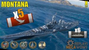 Montana 5 Kills & 256k Damage | World of Warships Gameplay