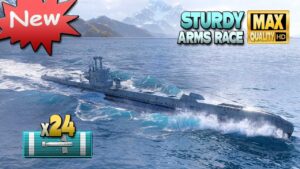 New British submarine Sturdy with 5,5k base XP game - World of Warships