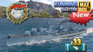 New destroyer Kunming: Thriller on map Shatter - World of Warships