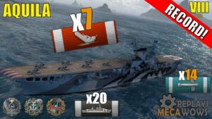 Aquila 7 Kills & 127k Damage | World of Warships Gameplay
