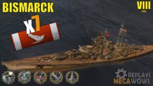 Bismarck 7 Kills & 146k Damage | World of Warships Gameplay