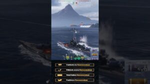 Bismarck in Action World of Warships #shorts
