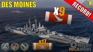 Des Moines 9 Kills & 236k Damage | World of Warships Gameplay