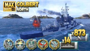 Good Colbert play on map North - World of Warships