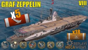 Graf Zeppelin 5 Kills & 239k Damage | World of Warships Gameplay