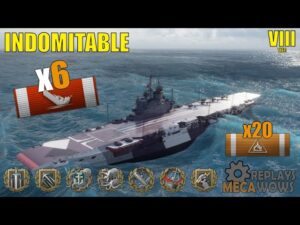 Indomitable 6 Kills & 176k Damage | World of Warships Gameplay