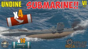 NEW SUBMARINE Undine 4 Kills & 60k Damage | World of Warships Gameplay