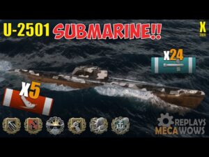 SUBMARINE U-2501 5 Kills & 138k Damage | World of Warships Gameplay