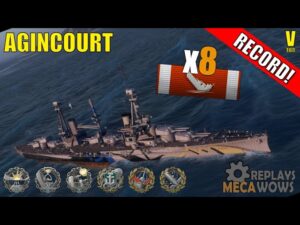 Agincourt 8 Kills & 131k Damage | World of Warships Gameplay
