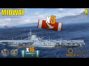 Aircraft Carrier Midway 5 Kills & 162k Damage | World of Warships Gameplay