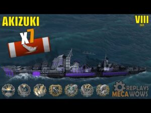 Akizuki 7 Kills & 105k Damage | World of Warships Gameplay