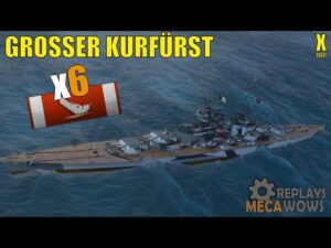 Grosser Kurfürst 6 Kills & 218k Damage | World of Warships Gameplay
