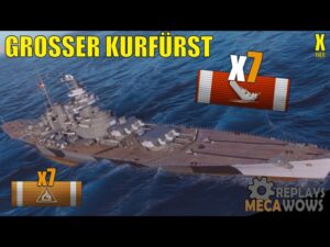 Grosser Kurfürst 7 Kills & 269k Damage | World of Warships Gameplay