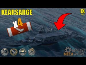 Kearsarge 4 Kills & 137k Damage | World of Warships Gameplay