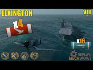 Lexington 4 Kills & 170k Damage | World of Warships Gameplay