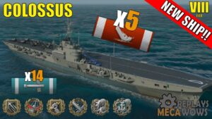 NEW SHIP! Colossus 5 Kills & 184k Damage | World of Warships Gameplay