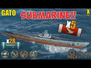SUBMARINE Gato 5 Kills & 293k Damage | World of Warships Gameplay